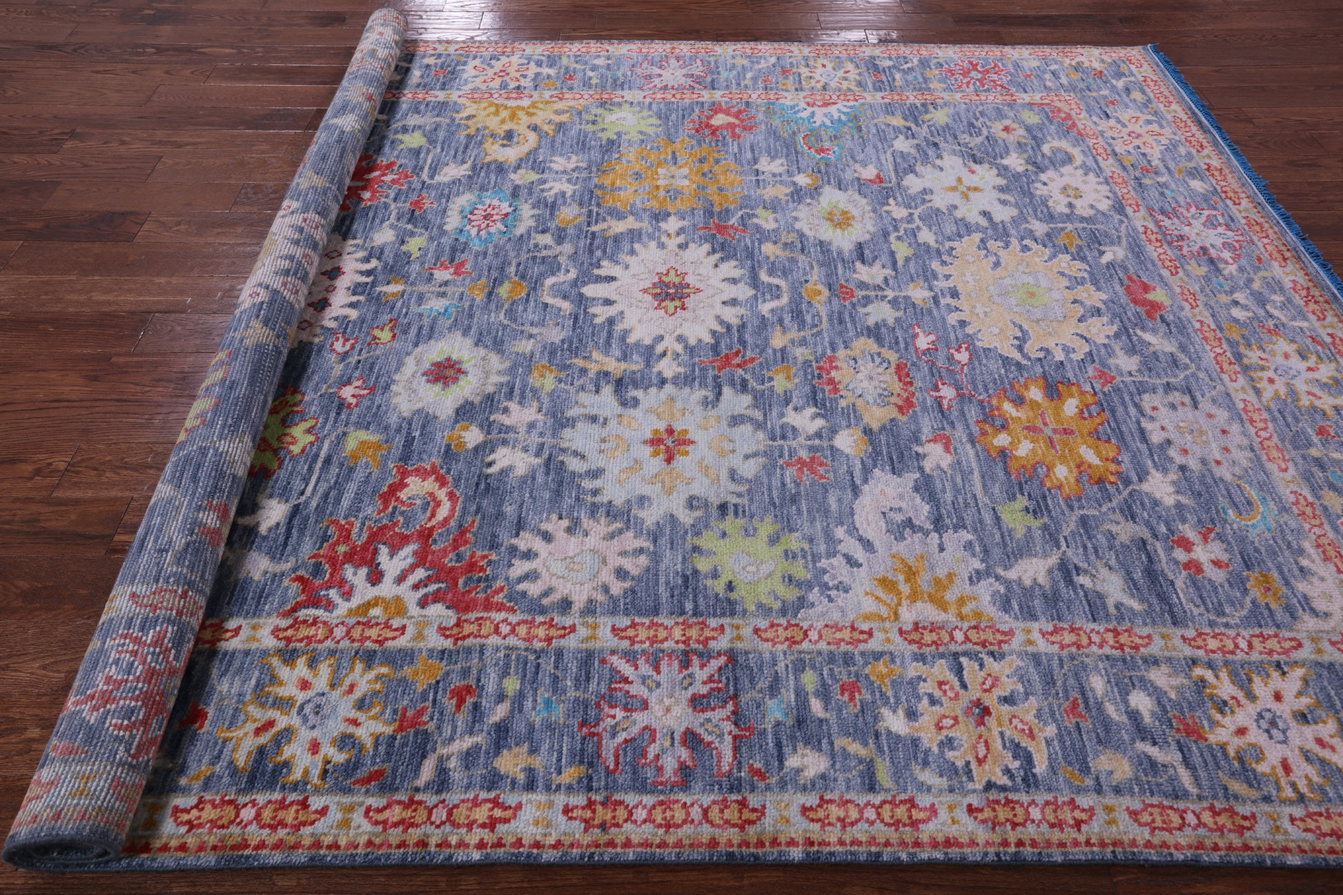Turkish Oushak Hand Knotted Wool Rug - 8' 0" X 10' 4" - Golden Nile