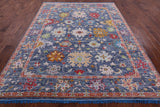 Turkish Oushak Hand Knotted Wool Rug - 8' 0" X 10' 4" - Golden Nile