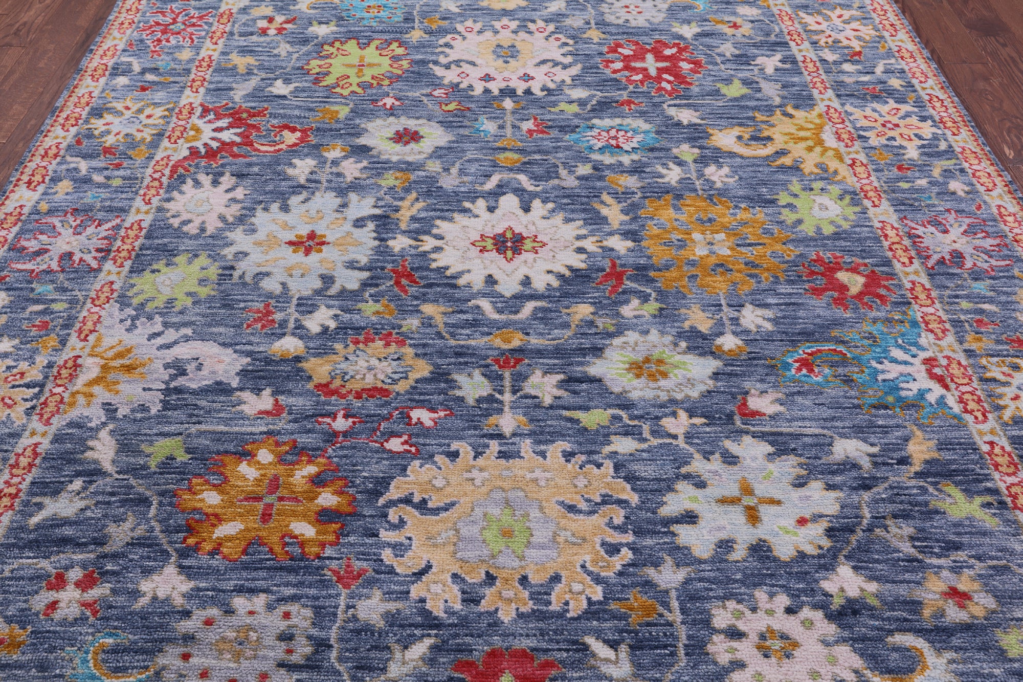 Turkish Oushak Hand Knotted Wool Rug - 8' 0" X 10' 4" - Golden Nile