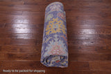 Purple Turkish Oushak Hand Knotted Wool Rug - 7' 9" X 9' 11" - Golden Nile