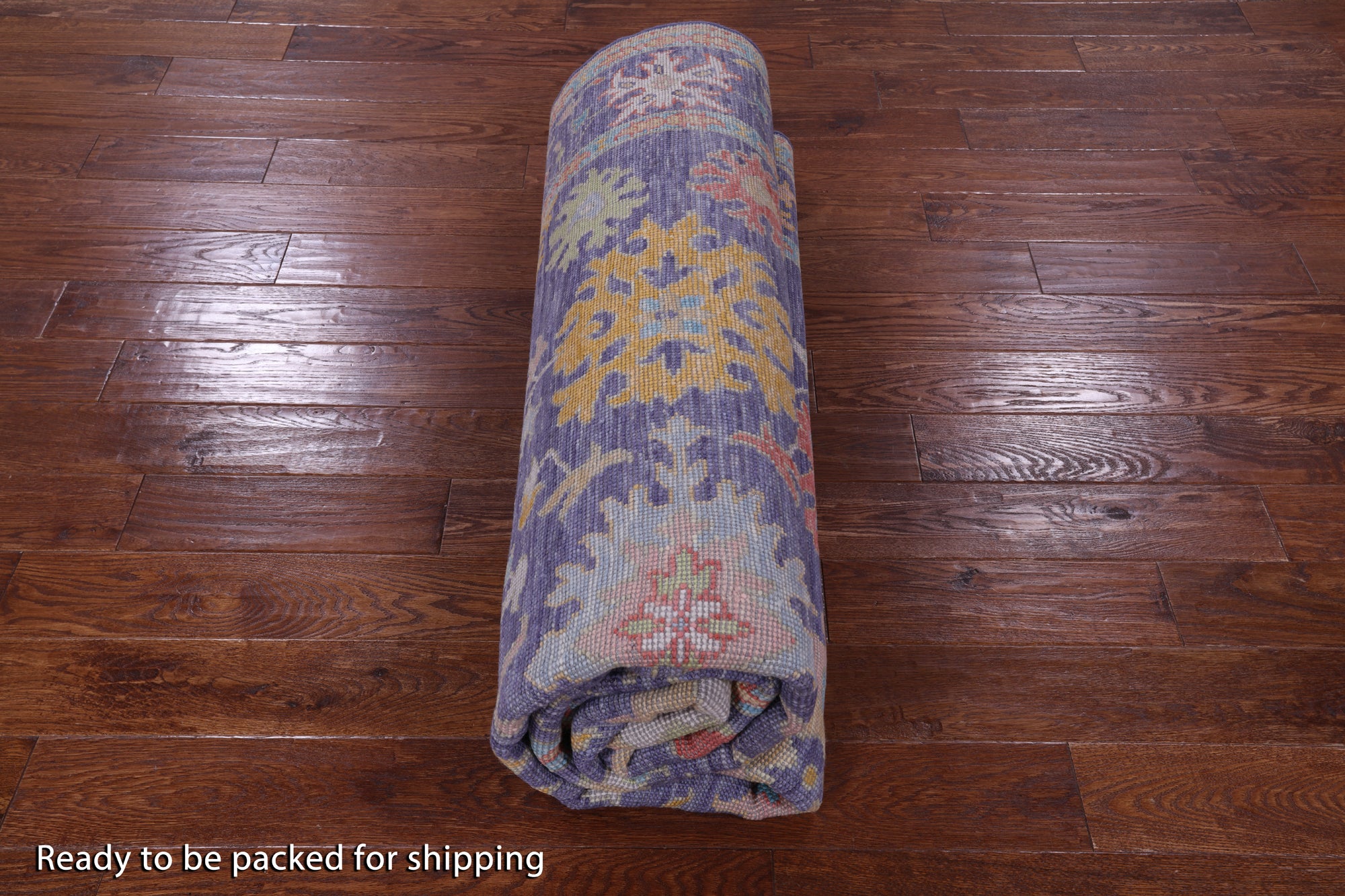 Purple Turkish Oushak Hand Knotted Wool Rug - 7' 9" X 9' 11" - Golden Nile
