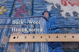 Blue Turkish Oushak Handmade Wool Rug - 10' 2" X 14' 3" - Golden Nile