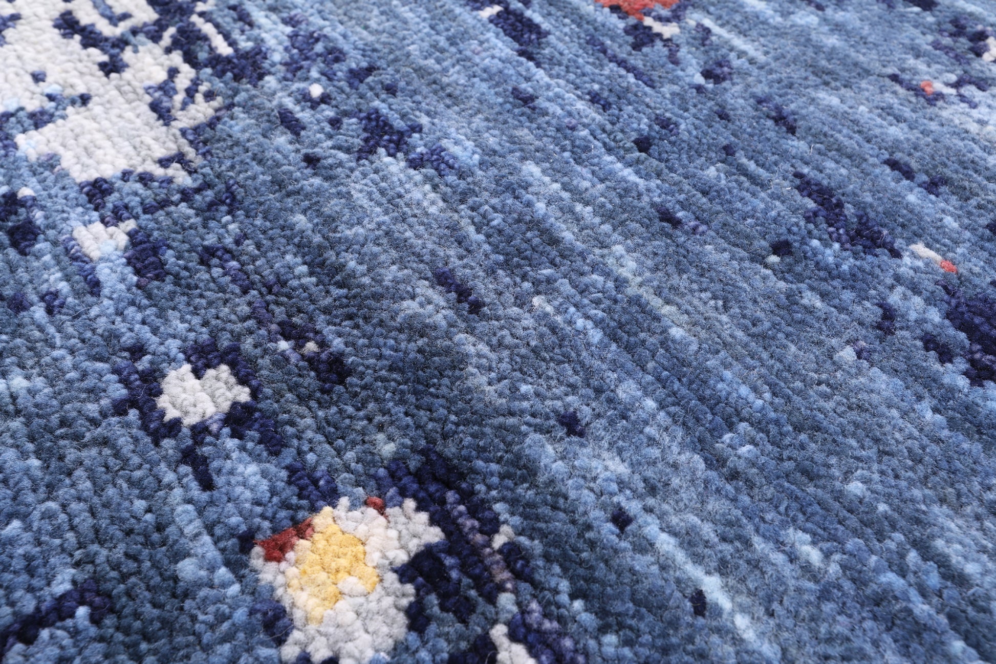 Abstract Modern Hand Knotted Wool Rug - 9' 3" X 11' 6" - Golden Nile