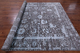 Grey Persian Hand Knotted Wool & Silk Rug - 7' 11" X 9' 10" - Golden Nile