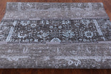Grey Persian Hand Knotted Wool & Silk Rug - 7' 11" X 9' 10" - Golden Nile