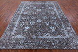 Grey Persian Hand Knotted Wool & Silk Rug - 7' 11" X 9' 10" - Golden Nile
