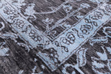 Grey Persian Hand Knotted Wool & Silk Rug - 7' 11" X 9' 10" - Golden Nile