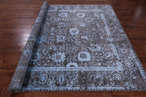 Grey Persian Handmade Wool & Silk Rug - 8' 1" X 10' 1" - Golden Nile
