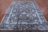Grey Persian Handmade Wool & Silk Rug - 8' 1" X 10' 1" - Golden Nile