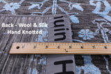 Grey Persian Handmade Wool & Silk Rug - 8' 1" X 10' 1" - Golden Nile