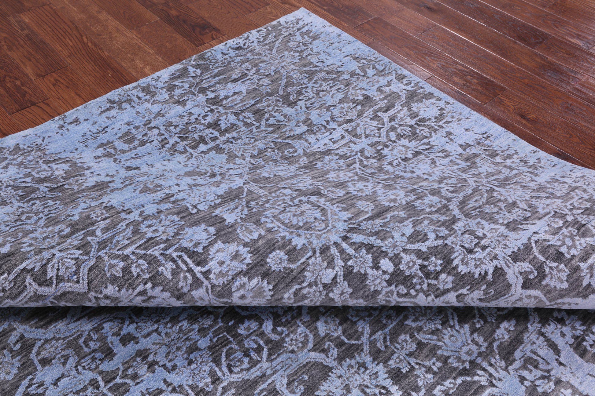 Contemporary Handmade Wool & Silk Rug - 8' 2" X 10' 2" - Golden Nile