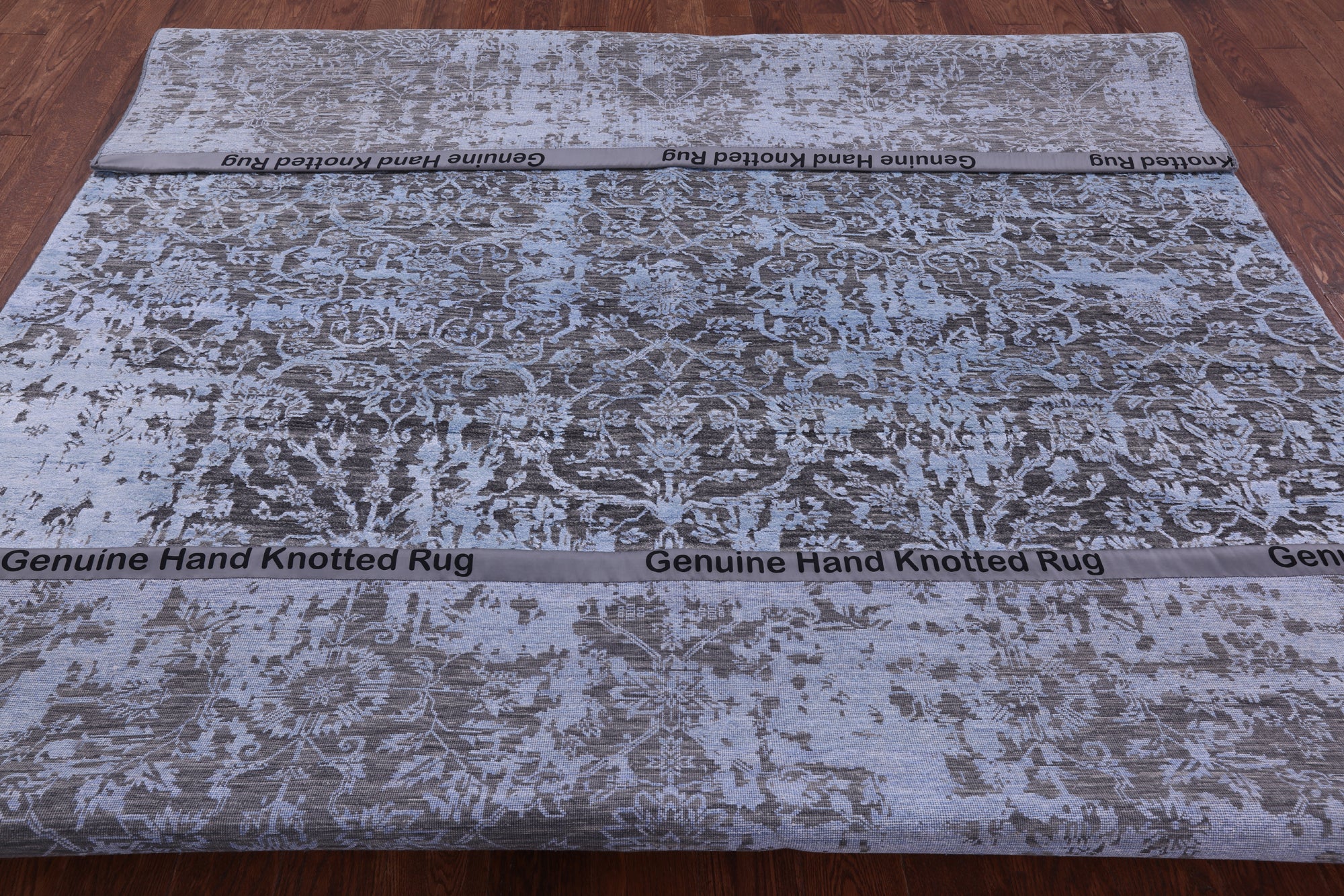 Contemporary Handmade Wool & Silk Rug - 8' 2" X 10' 2" - Golden Nile