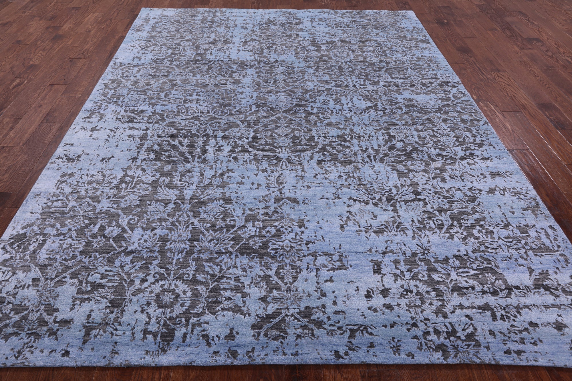 Contemporary Handmade Wool & Silk Rug - 8' 2" X 10' 2" - Golden Nile