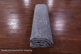 Grey Persian Fine Serapi Hand Knotted Wool & Silk Rug - 8' 11" X 12' 0" - Golden Nile