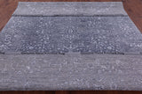 Grey Persian Fine Serapi Hand Knotted Wool & Silk Rug - 8' 11" X 12' 0" - Golden Nile