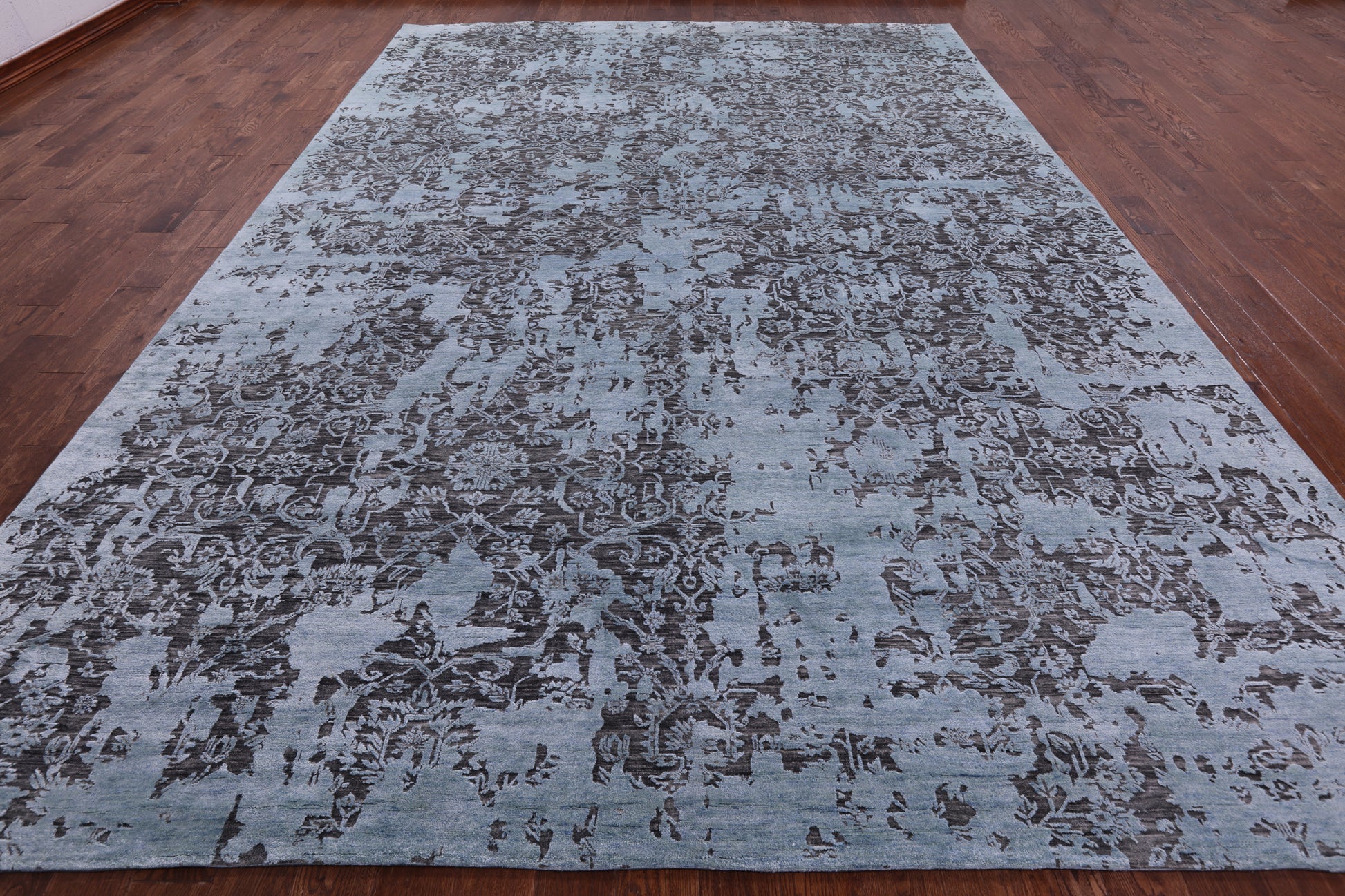 Contemporary Hand Knotted Wool & Silk Rug - 9' 11" X 14' 3" - Golden Nile