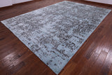 Contemporary Hand Knotted Wool & Silk Rug - 9' 11" X 14' 3" - Golden Nile