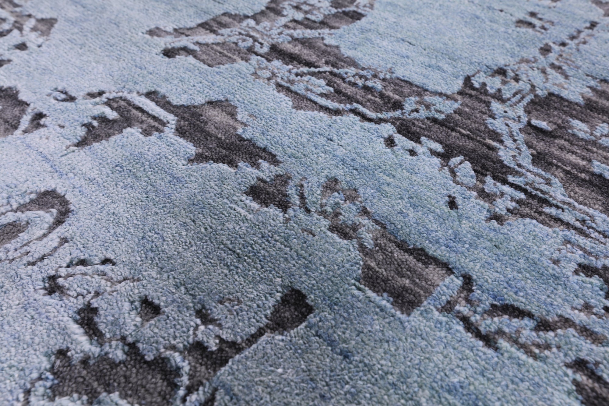 Contemporary Hand Knotted Wool & Silk Rug - 9' 11" X 14' 3" - Golden Nile