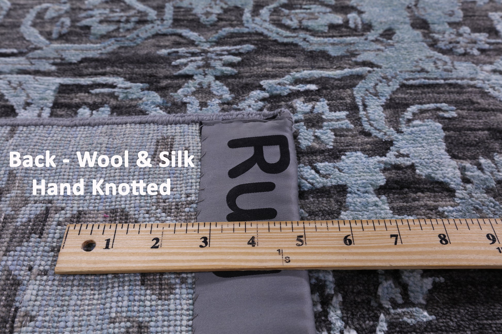 Contemporary Hand Knotted Wool & Silk Rug - 9' 11" X 14' 3" - Golden Nile