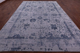 Grey Persian Hand Knotted Wool & Silk Rug - 10' 0" X 13' 11" - Golden Nile
