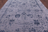 Grey Persian Hand Knotted Wool & Silk Rug - 10' 0" X 13' 11" - Golden Nile