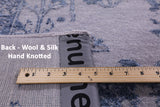 Grey Persian Hand Knotted Wool & Silk Rug - 10' 0" X 13' 11" - Golden Nile