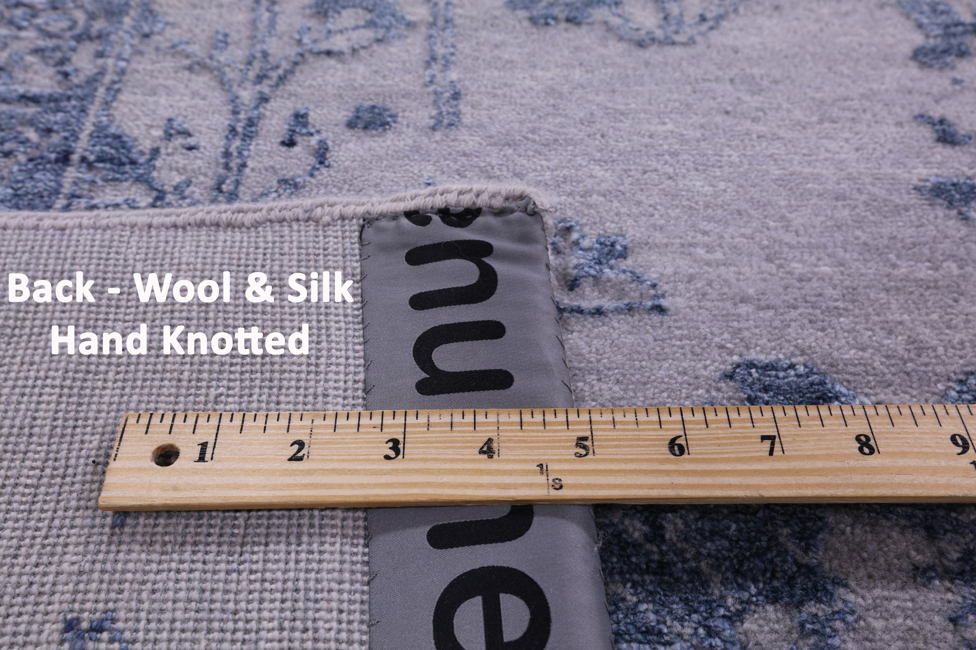 Grey Persian Hand Knotted Wool & Silk Rug - 10' 0" X 13' 11" - Golden Nile