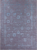 Grey Persian Hand Knotted Wool & Silk Rug - 10' 0" X 14' 1" - Golden Nile