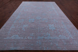 Grey Persian Hand Knotted Wool & Silk Rug - 10' 0" X 14' 1" - Golden Nile