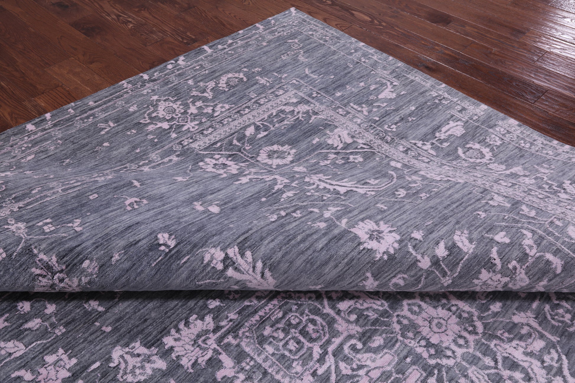 Grey Persian Fine Serapi Handmade Wool & Silk Rug - 10' 0" X 13' 11" - Golden Nile