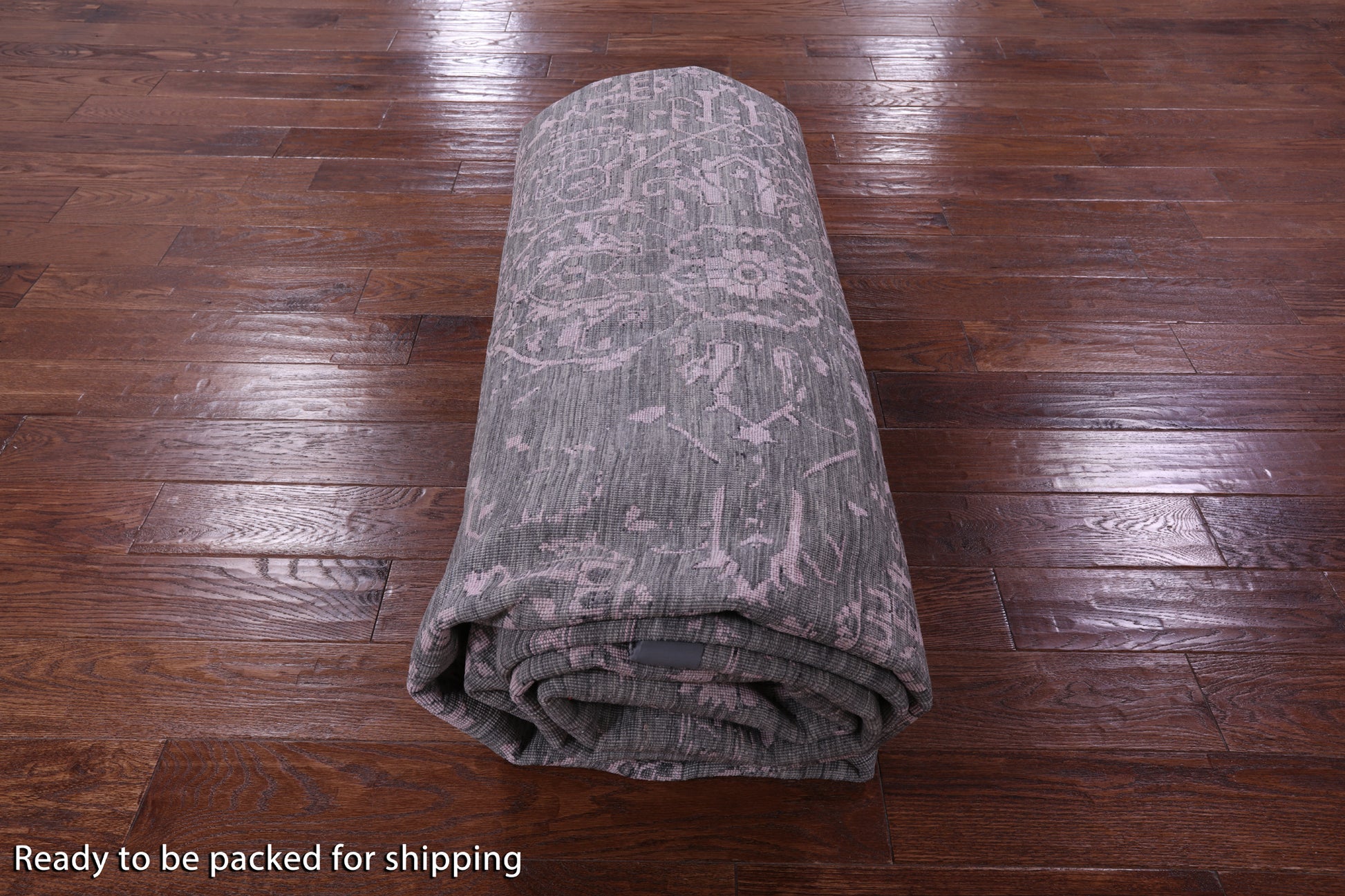 Grey Persian Fine Serapi Handmade Wool & Silk Rug - 10' 0" X 13' 11" - Golden Nile
