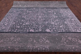 Grey Persian Fine Serapi Handmade Wool & Silk Rug - 10' 0" X 13' 11" - Golden Nile