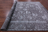 Grey Persian Hand Knotted Wool & Silk Rug - 10' 2" X 14' 2" - Golden Nile