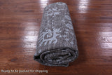 Grey Persian Hand Knotted Wool & Silk Rug - 10' 2" X 14' 2" - Golden Nile