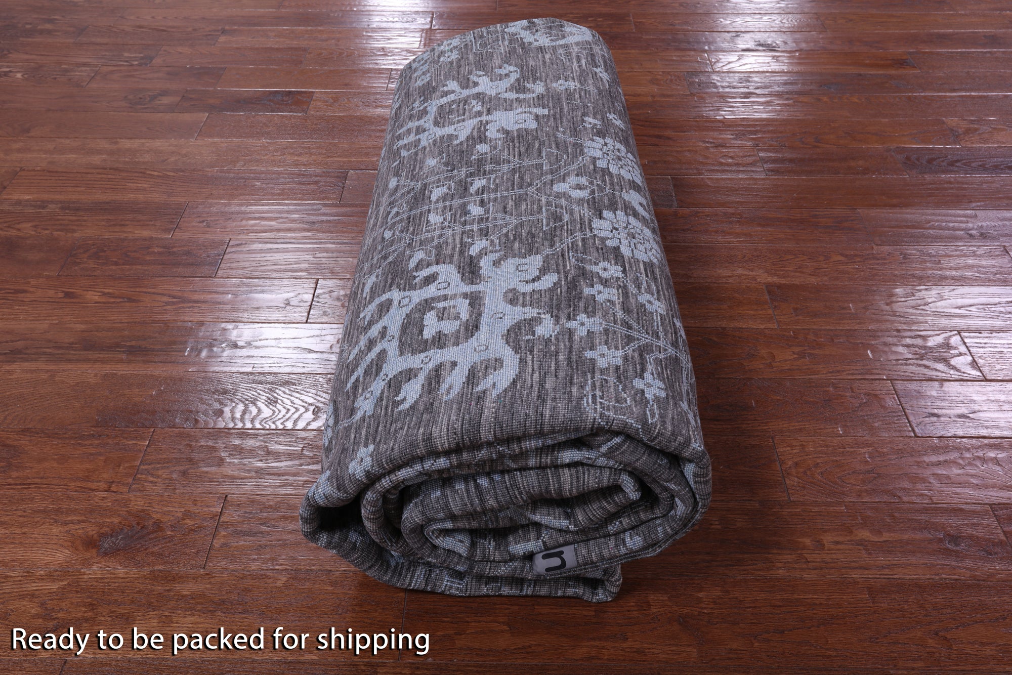 Grey Persian Hand Knotted Wool & Silk Rug - 10' 2" X 14' 2" - Golden Nile