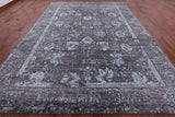 Grey Persian Hand Knotted Wool & Silk Rug - 10' 2" X 14' 2" - Golden Nile