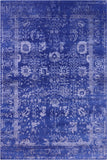 Blue Persian Hand Knotted Wool & Silk Rug - 5' 11" X 8' 10" - Golden Nile