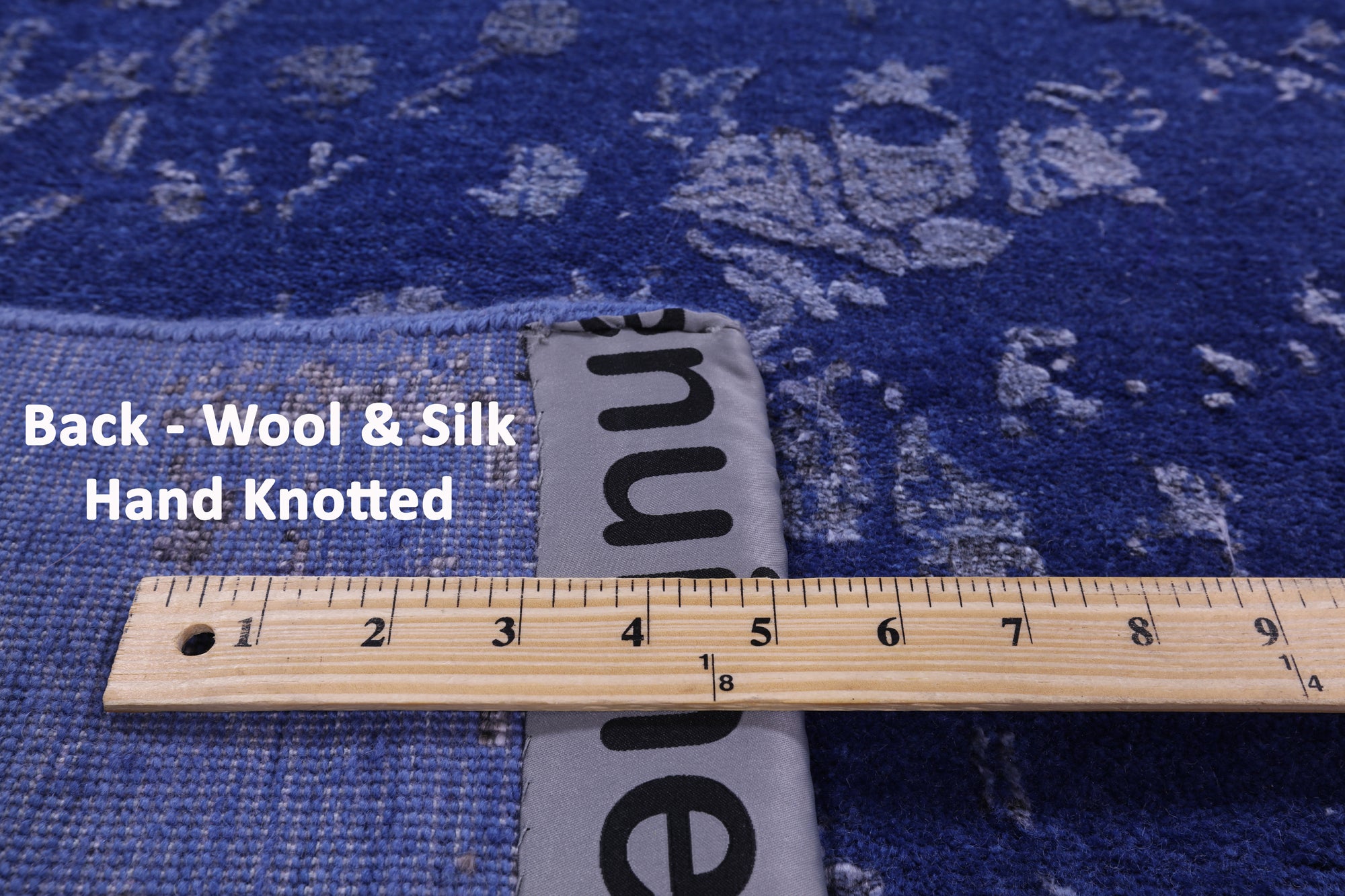 Blue Persian Hand Knotted Wool & Silk Rug - 5' 11" X 8' 10" - Golden Nile