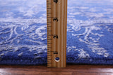 Blue Persian Hand Knotted Wool & Silk Rug - 5' 11" X 8' 10" - Golden Nile