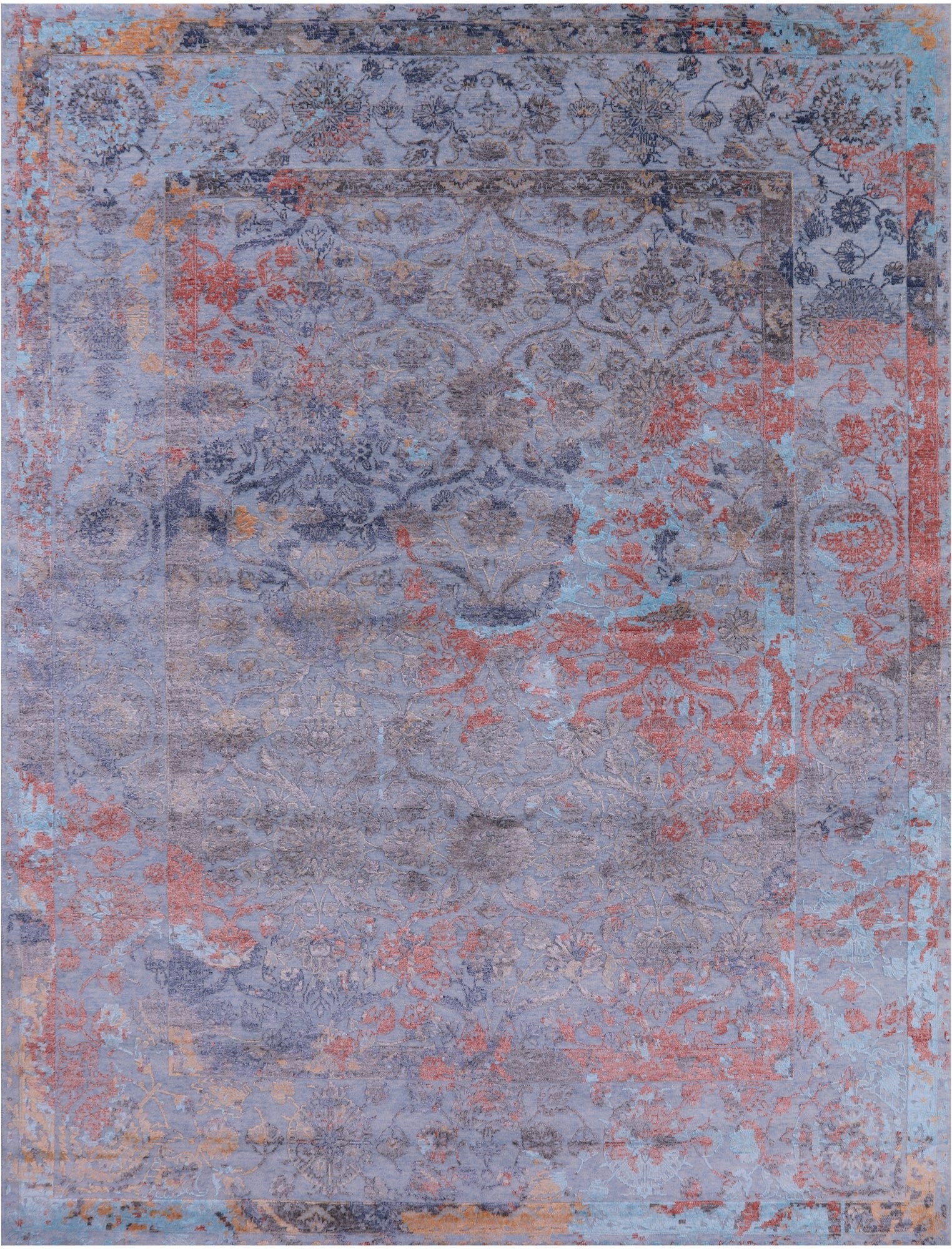 Persian Handmade Wool & Silk Rug - 8' 11" X 12' 0" - Golden Nile