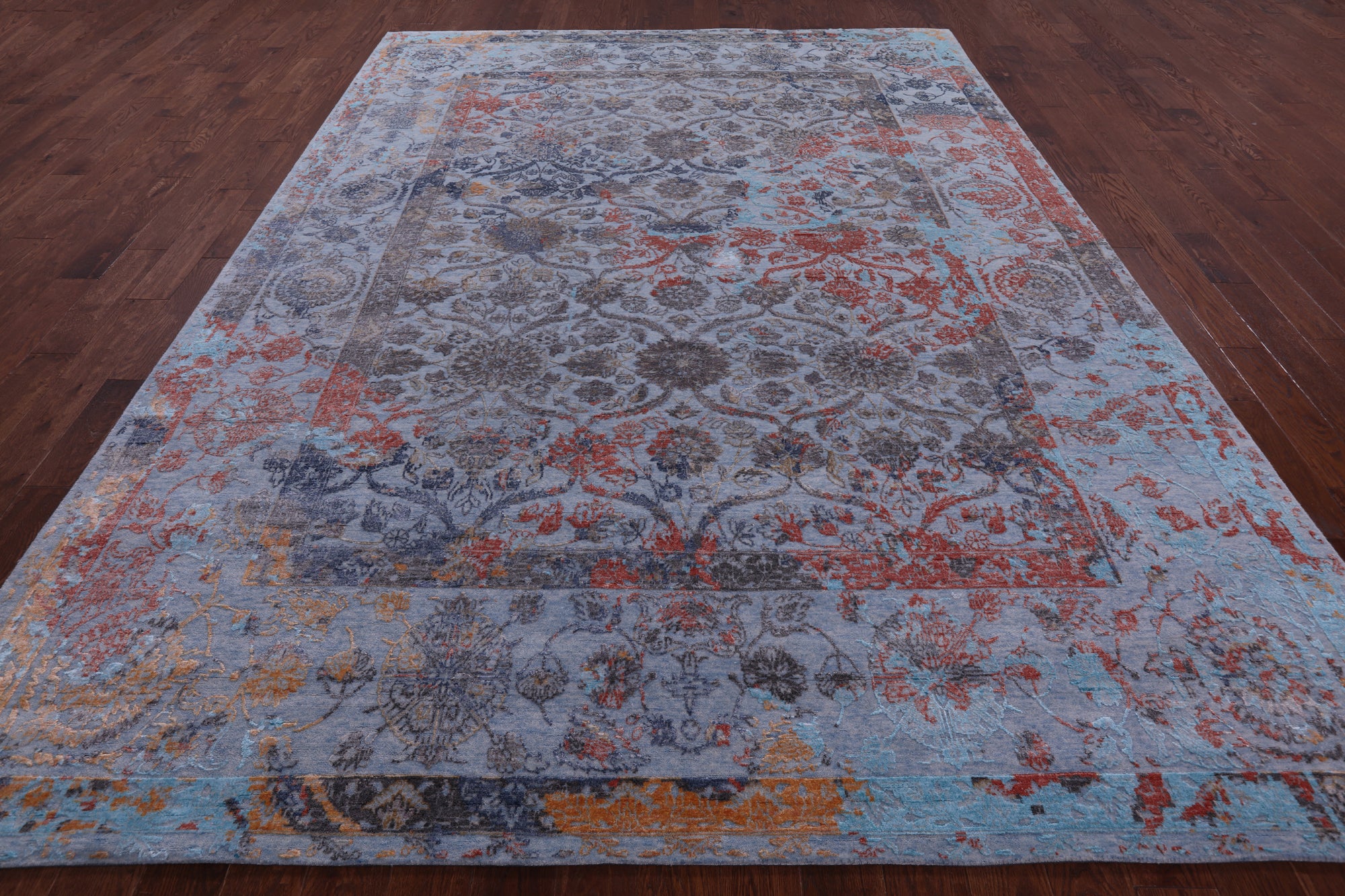 Persian Handmade Wool & Silk Rug - 8' 11" X 12' 0" - Golden Nile