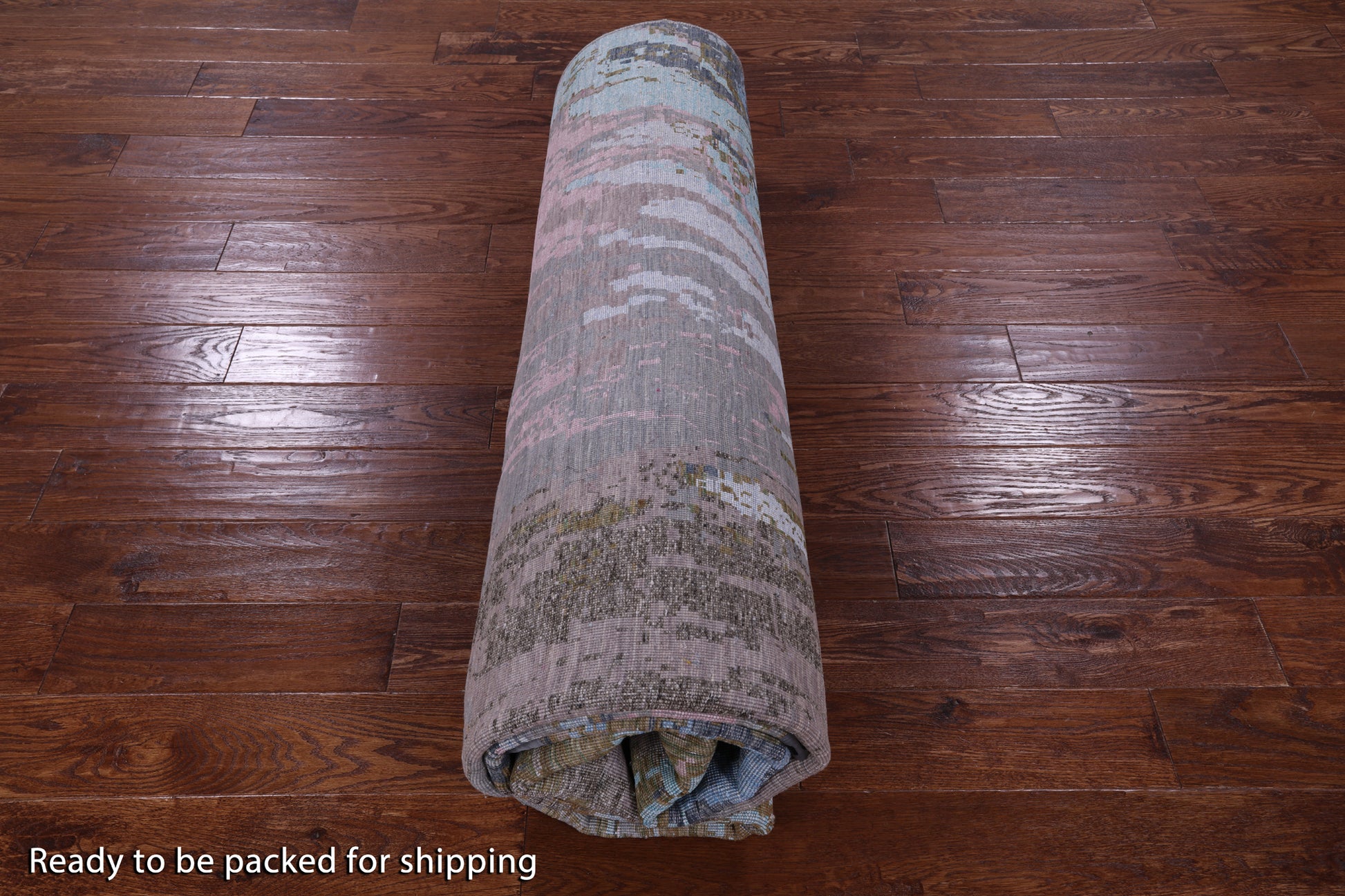 Modern Hand Knotted Wool & Silk Rug - 8' 3" X 9' 11" - Golden Nile