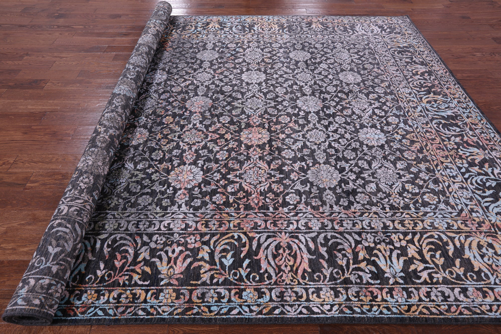 Persian Handmade Wool & Silk Rug - 9' 0" X 12' 1" - Golden Nile