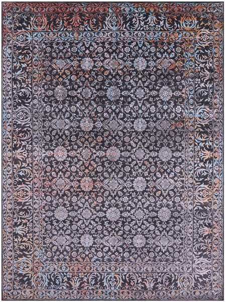 Persian Handmade Wool & Silk Rug - 9' 0" X 12' 1" - Golden Nile