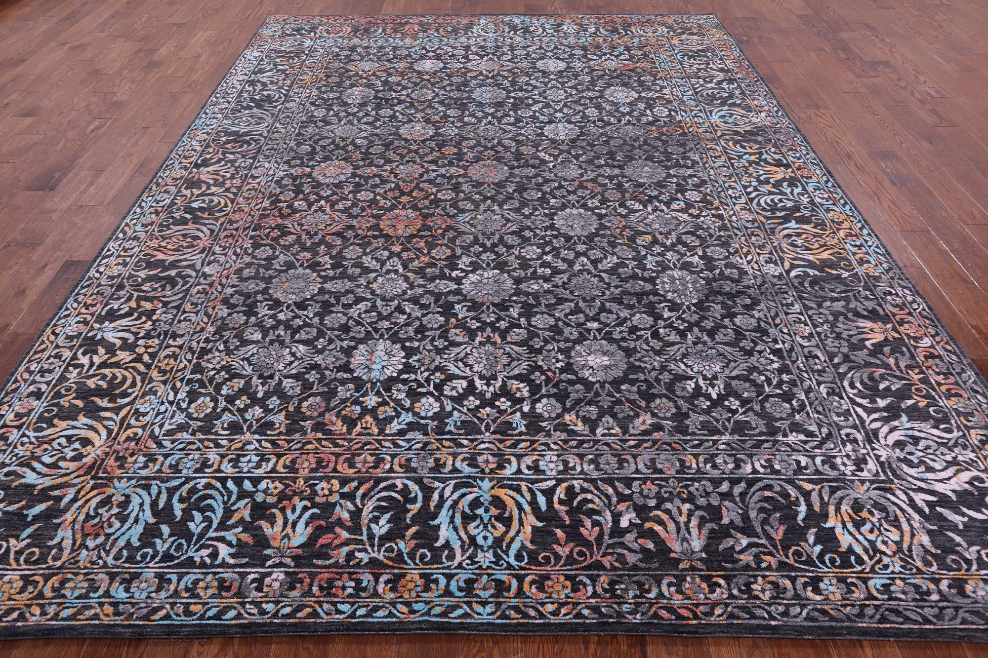 Persian Handmade Wool & Silk Rug - 9' 0" X 12' 1" - Golden Nile