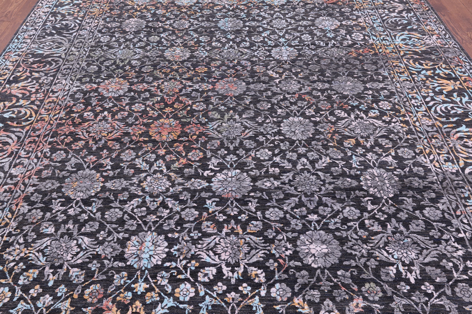 Persian Handmade Wool & Silk Rug - 9' 0" X 12' 1" - Golden Nile