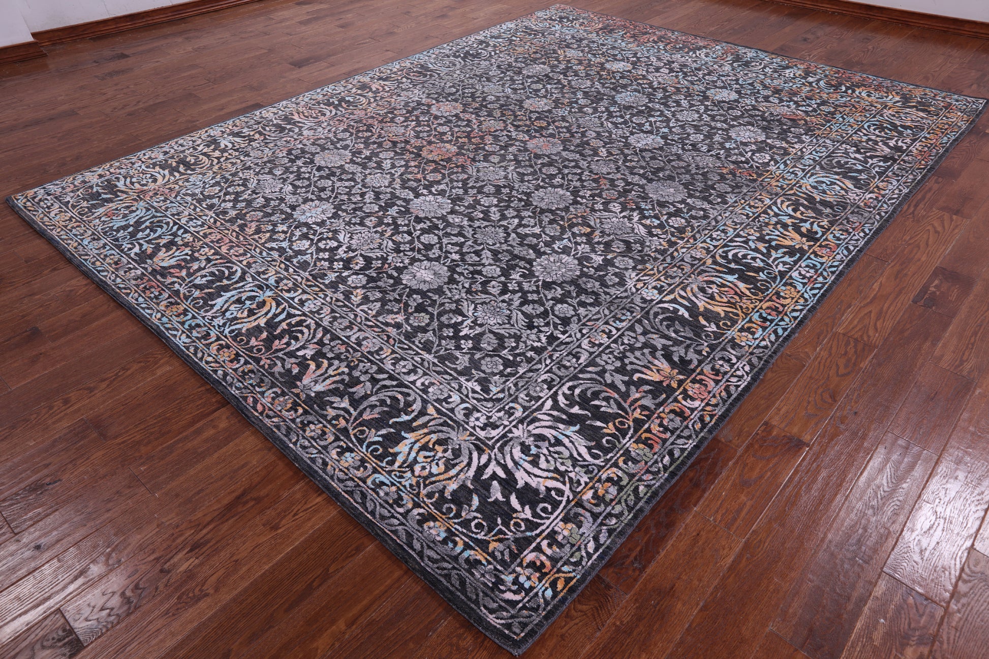Persian Handmade Wool & Silk Rug - 9' 0" X 12' 1" - Golden Nile