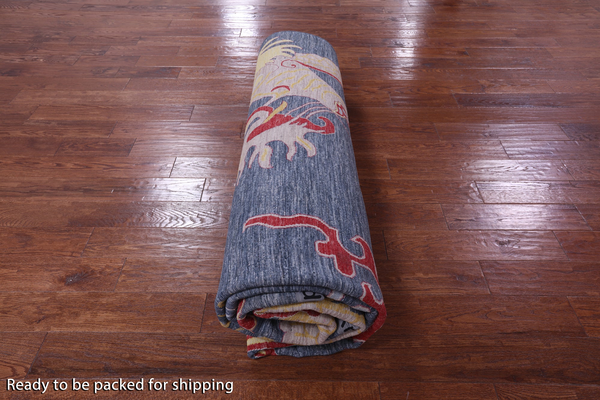 Dragon And Phoenix Design Hand Knotted Wool Rug - 8' 11" X 12' 1" - Golden Nile