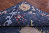 Dragon And Phoenix Design Hand Knotted Wool Rug - 8' 11" X 12' 1" - Golden Nile