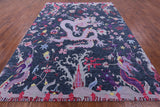 Dragon Design Hand Knotted Wool Rug - 9' 0" X 12' 1" - Golden Nile